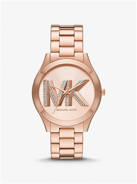 michael kors oversized slim runway rose gold-tone watch|Michael Kors Watch 250300.